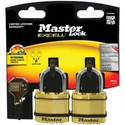 MASTER LOCK 45mm Excell Laminated Padlock - 2 Pack M1BTAU