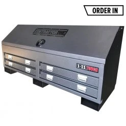 1-11TOUGH 1770mm ContractorOne Heavy Duty Steel Truck Box W/ Whale Tail Lock - Charcoal BKAT17WTCH