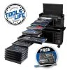 KINCROME 551 Piece 22 Drawer Contour Wide Tool Kit Black P1810MB