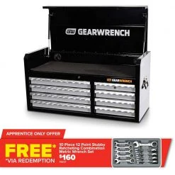 GEARWRENCH 42inch 8 Drawer Chest XL Series - Black/Silver 83156N