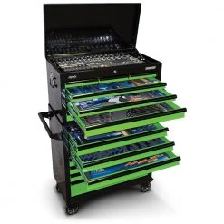 SP TOOLS SUMO 407 Piece 7 Drawer Black/Green Chest & Trolley Kit SP50177
