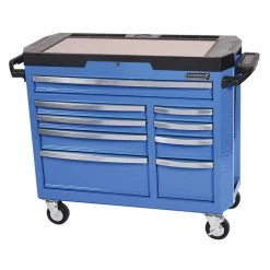 KINCROME Contour 42inch Tool Trolley 9 Drawer Electric Wide - Blue K7759